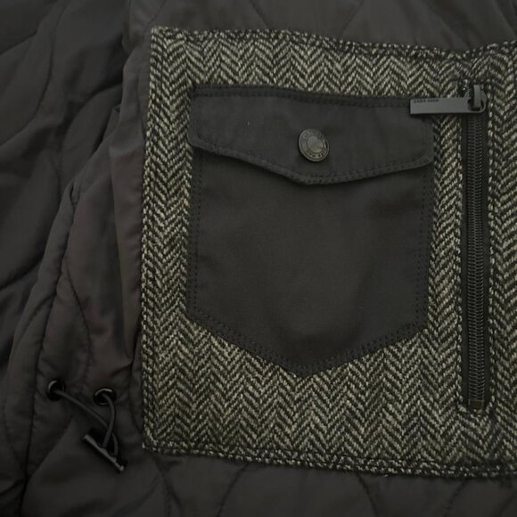 ZARA MAN Herringbone Hooded Jacket/Coat Size L New With Tags - Picture 6 of 15